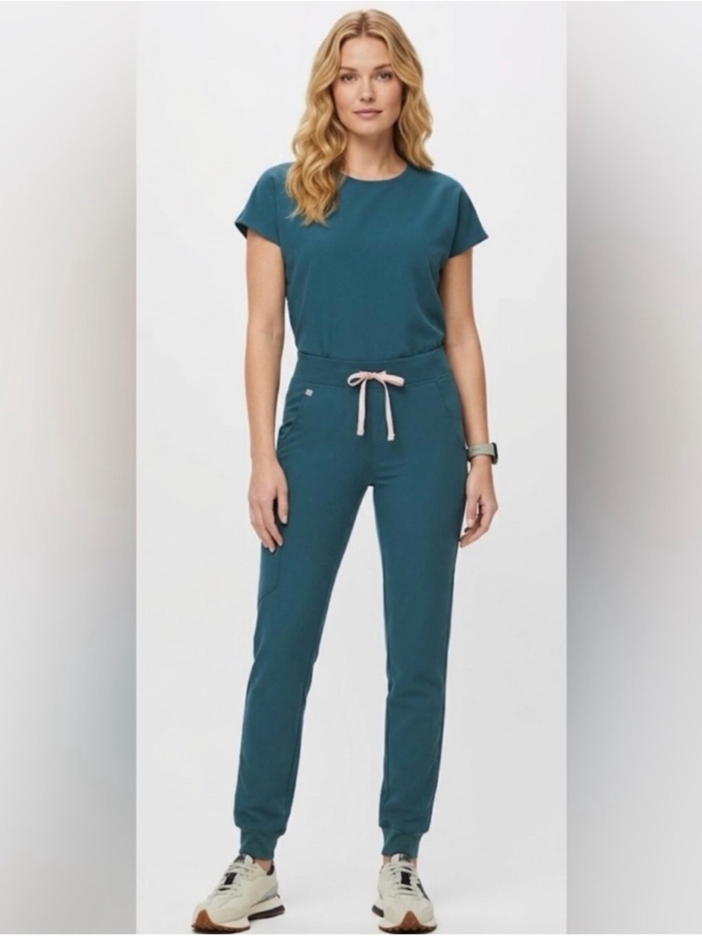 Figs Zamora Jogger Scrub Pants in Washed Caribbean Blue Size XL Nursing Medical - Picture 4 of 10